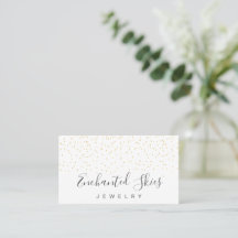 Affärskortet elegant Script Faux Guld Confetti