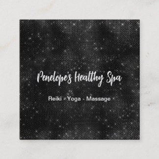 Affärskortet elegant, svart och vit kvadrat fyrkantigt visitkort