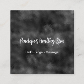 Affärskortet elegant, svart och vit kvadrat fyrkantigt visitkort