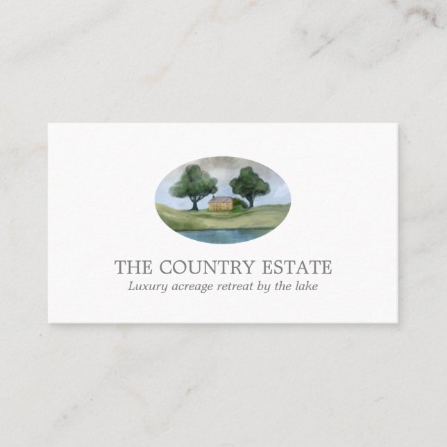 Affärskortet elegant Vit Visitkort (Framsida)