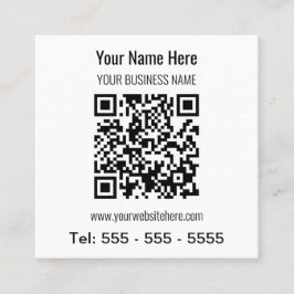 Affärskortet Enkel modern QR-kodruta Fyrkantigt Visitkort