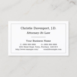 Affärskortet Enkel, Respekerbar och Dapper Visitkort