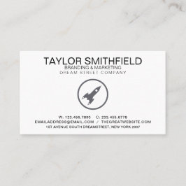 Affärskortet Enkel Rocket Modern Professionell Visitkort