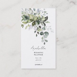 Affärskortet Eucalyptus Foliage Bröllopsfixaren Visitkort