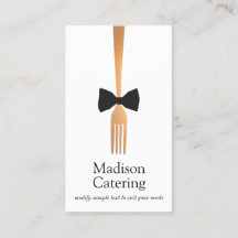 Affärskortet Event Caterer Guld Fork Black Tie