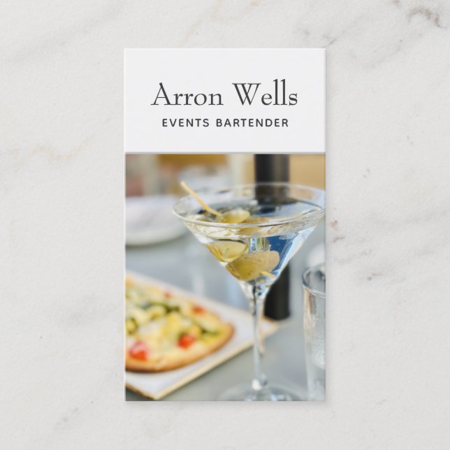 Affärskortet Events Bartender Visitkort (Framsida)