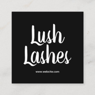 Affärskortet Eyelash Extensions Beauty Fyrkantigt Visitkort