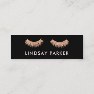 Affärskortet Eyelash Makeup Artist Black Mini Visitkort
