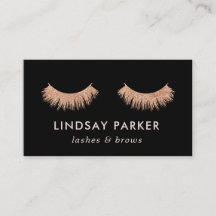 Affärskortet Eyelash Makeup Artist Ro Guld