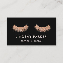 Affärskortet Eyelash Makeup Artist Ro Guld Visitkort