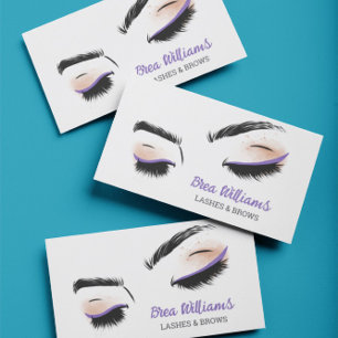 Affärskortet Eyelash Makeup Professionell Visitkort