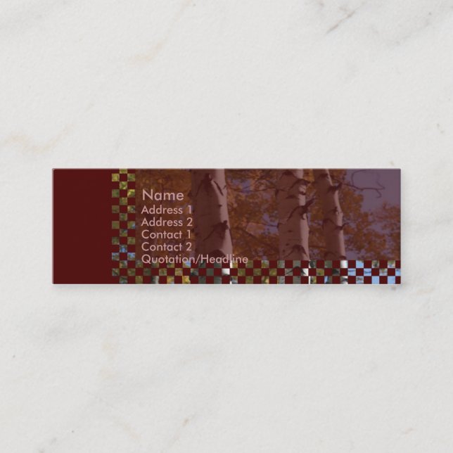 Affärskortet Fåglar Mini Visitkort (Framsida)