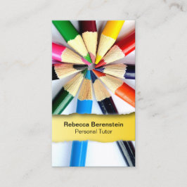 Affärskortet färg Pennan Rippad Gult Visitkort