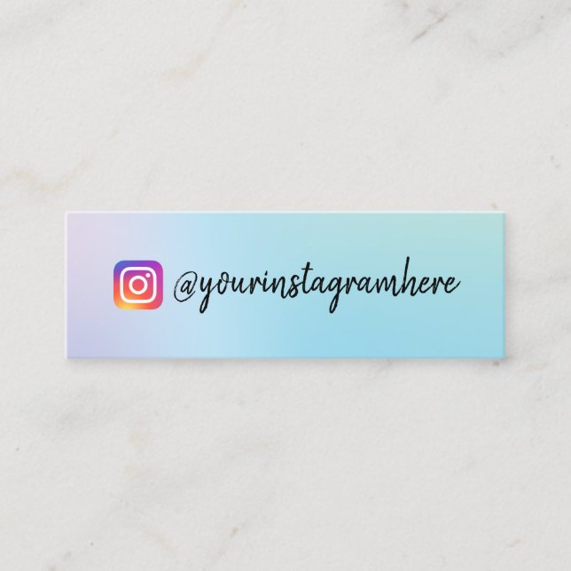 Affärskortet Färg Skift Holographic Mini Visitkort (Framsida)