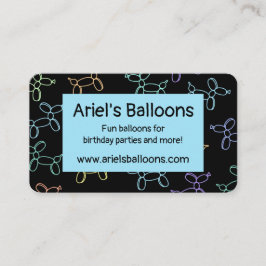 Affärskortet Färgbeläggning av ballongtuster Visitkort