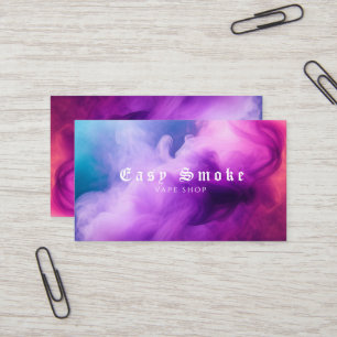 Affärskortet Färglöst Lila Rök Vape Shop Visitkort