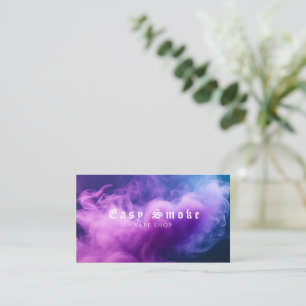 Affärskortet Färglöst Lila Rök Vape Shop Visitkort