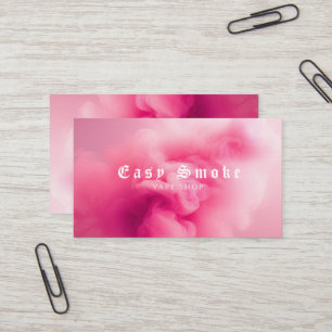 Affärskortet Färglöst Rosa Rök Vape Shop Visitkort