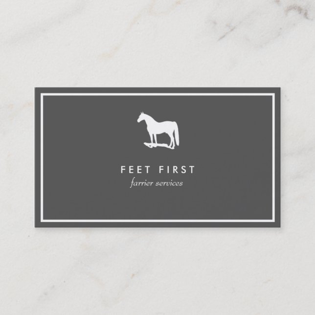 Affärskortet Farrier, Affärskortet Horse Trainer Visitkort (Framsida)