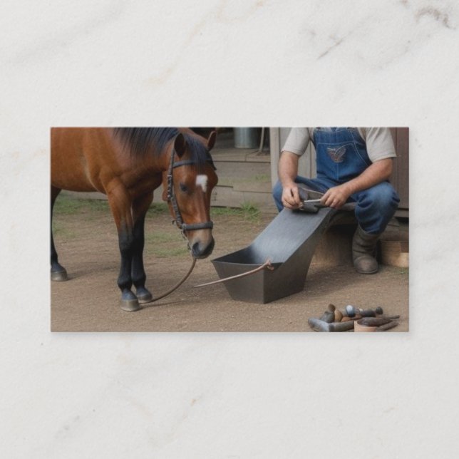 Affärskortet Farrier Visitkort (Framsida)