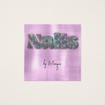 Affärskortet Faux Diamonds HoloGraph Nagel