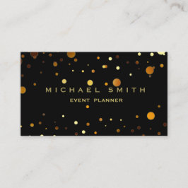 Affärskortet Faux Gold Foil Subtle Glitter Black Visitkort