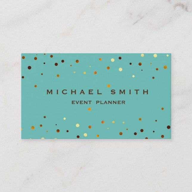 Affärskortet Faux Gold Foil Subtle Glitter Visitkort (Framsida)
