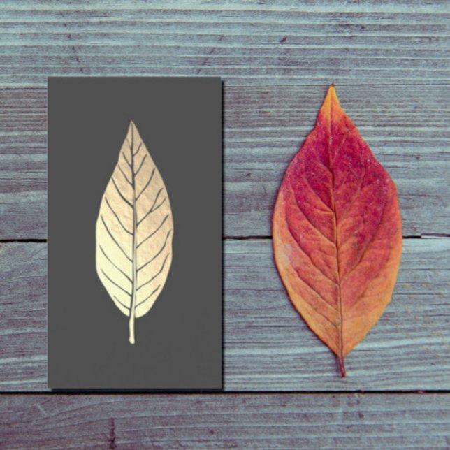 Affärskortet Faux Guld Löv Visitkort (Skapare uppladdad)