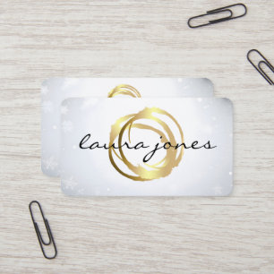 Affärskortet Faux Guld Pawarded Circle Designer Visitkort