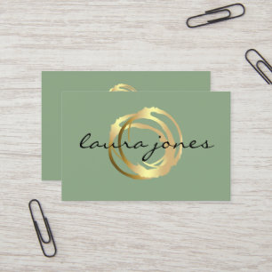 Affärskortet Faux Guld Pawarded Circle Designer Visitkort