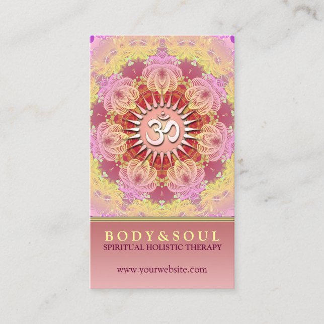 Affärskortet Feminine Beauty om Yoga New Age Visitkort (Framsida)