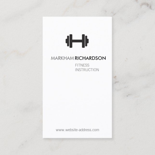Affärskortet Fet Black/White Personal Trainer Visitkort (Framsida)