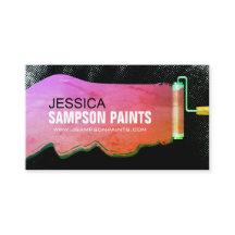 Affärskortet Fet och Vibrant Paint Roler Painter