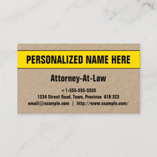 Affärskortet Fet & Öga-Catching Attorney-at-Law Visitkort