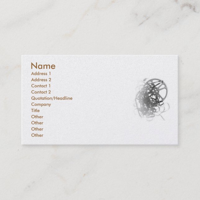 Affärskortet Film nr 1 Visitkort (Framsida)