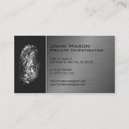 Affärskortet Fingerprint Private Investigator Visitkort