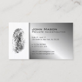 Affärskortet Fingerprint Private Investigator Visitkort
