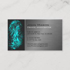 Affärskortet Fingerprint Private Investigator Visitkort