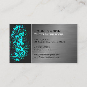 Affärskortet Fingerprint Private Investigator Visitkort
