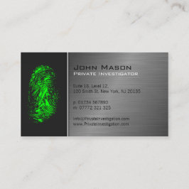 Affärskortet Fingerprint Private Investigator Visitkort