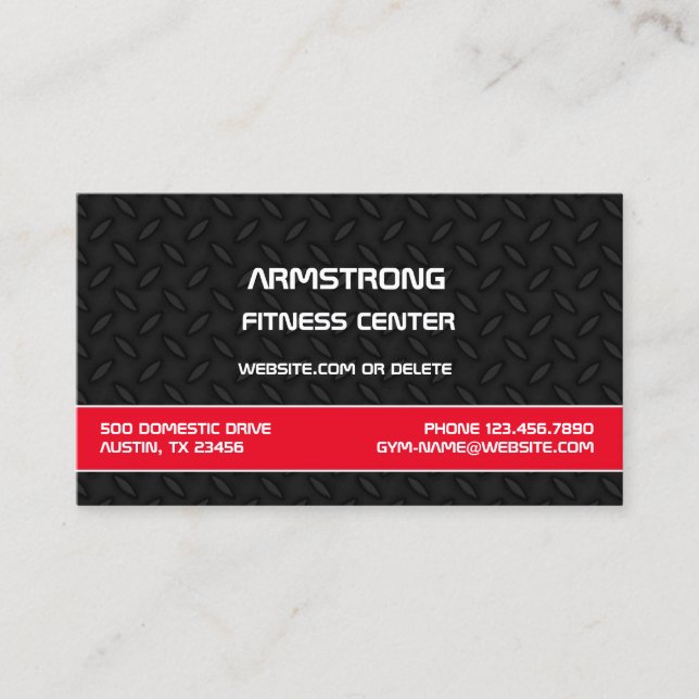 Affärskortet Fitness Gym Personal Trainer Visitkort (Framsida)