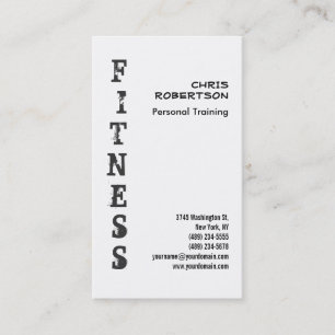 Affärskortet Fitness Personal Trainer Black White Visitkort