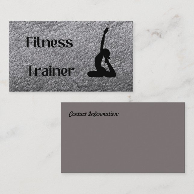 Affärskortet Fitness Trainer Visitkort (Fram/baksida)