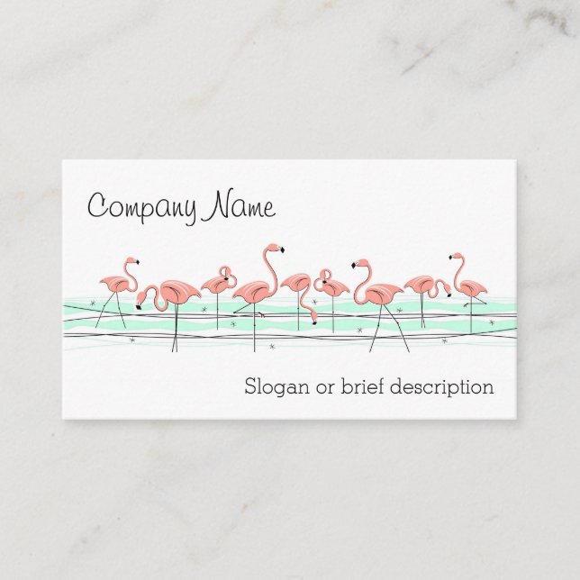 Affärskortet Flamingo Ocean Line Visitkort (Framsida)