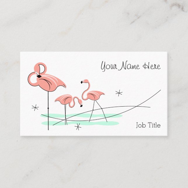 Affärskortet Flamingo Ocean Trio Visitkort (Framsida)