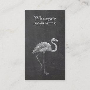 Affärskortet Flamingo Rustic Black Visitkort
