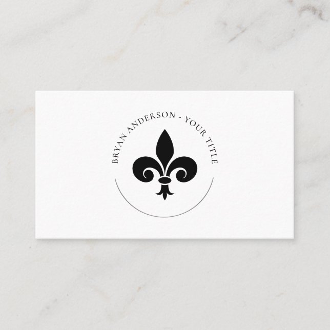 AFFÄRSKORTET FLEUR DE LYS LOGOTYP VISITKORT (Framsida)