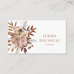 Affärskortet Florist Rustic Blommigt Visitkort