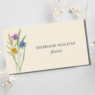 Affärskortet Florist Wildblomma Visitkort