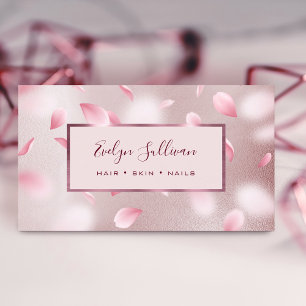 Affärskortet Flower Petals Faux Foil Visitkort